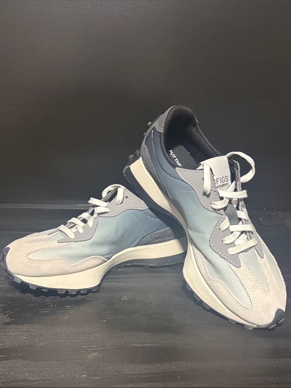 New Balance Men's Light Blue Gray and White Sneakers